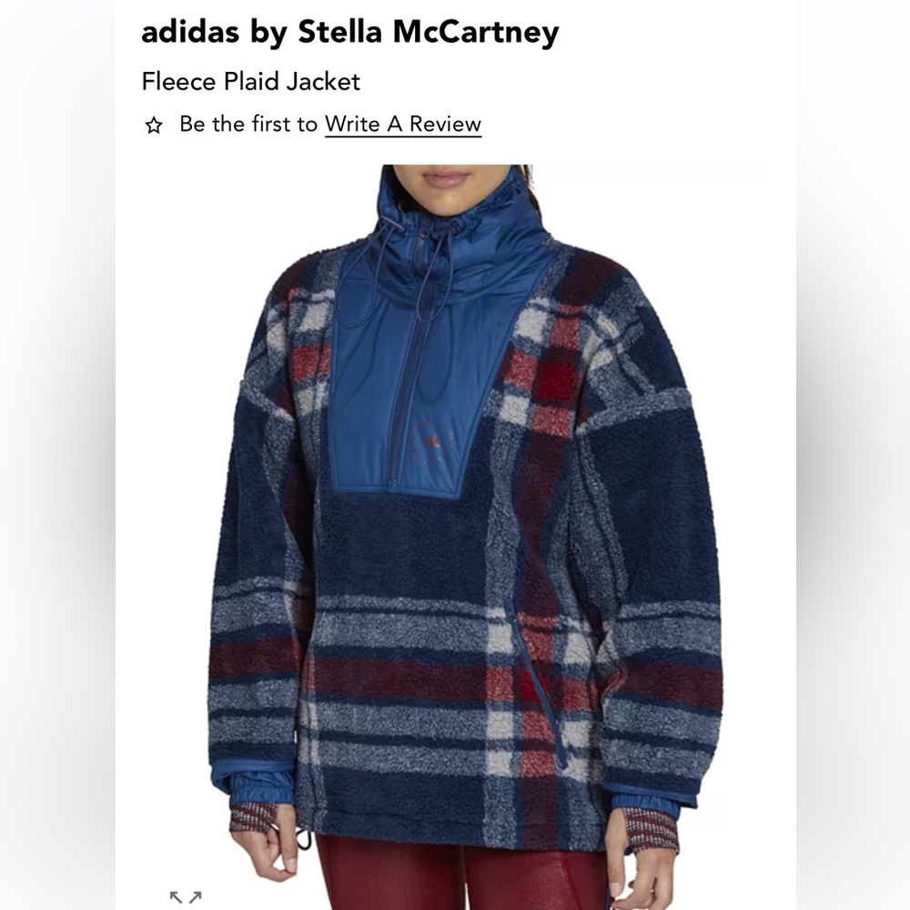 Adidas by Stella McCartney Fleece Plaid Jacket